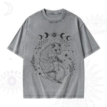 Purplehecate Lunar Magic Opossum Washed T-Shirt
