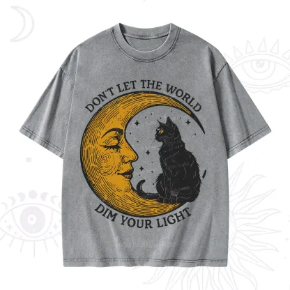 Purplehecate Don't Let The World Dim Your Light Washed T-Shirt