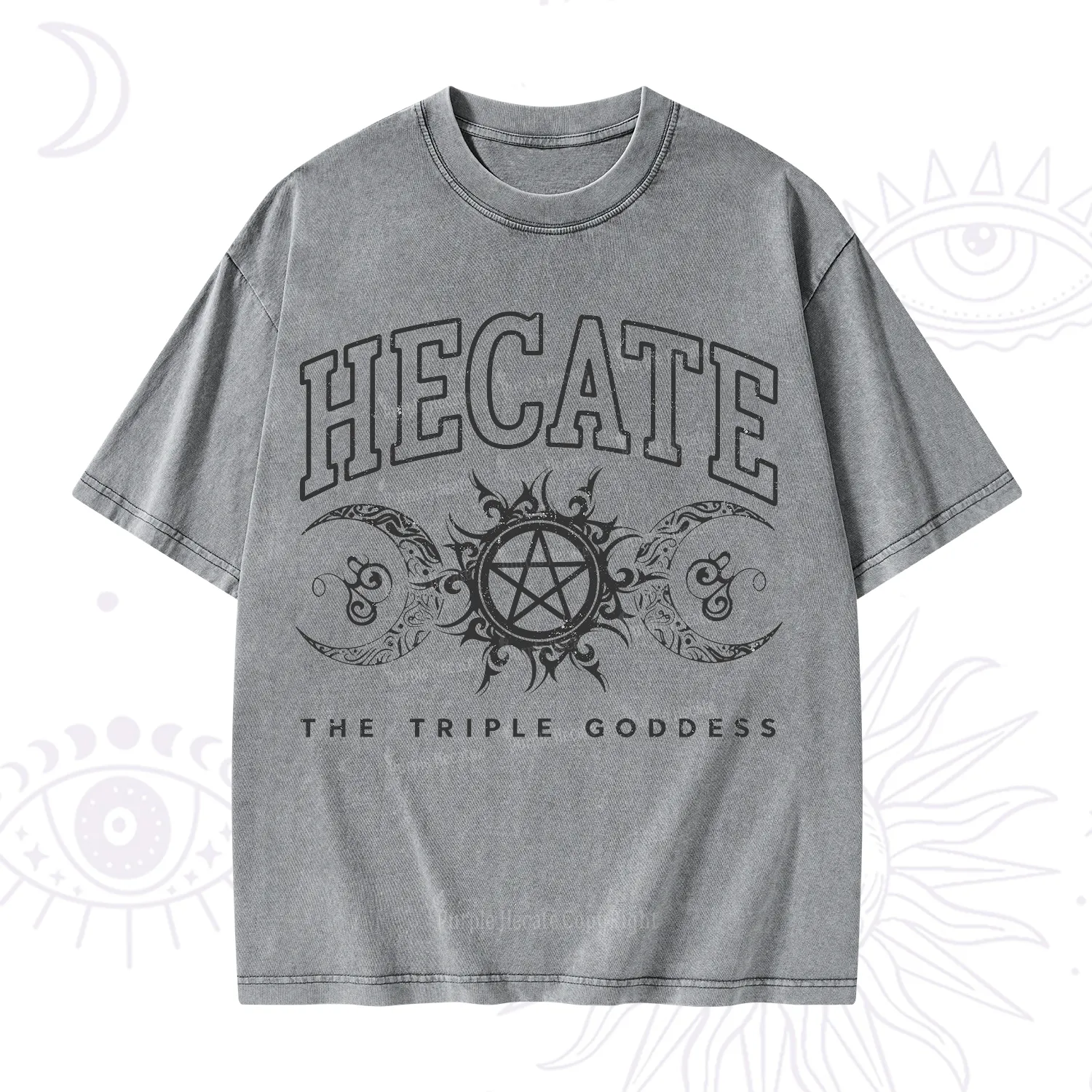 Purplehecate The Triple Goddess Hecate Washed T-Shirt