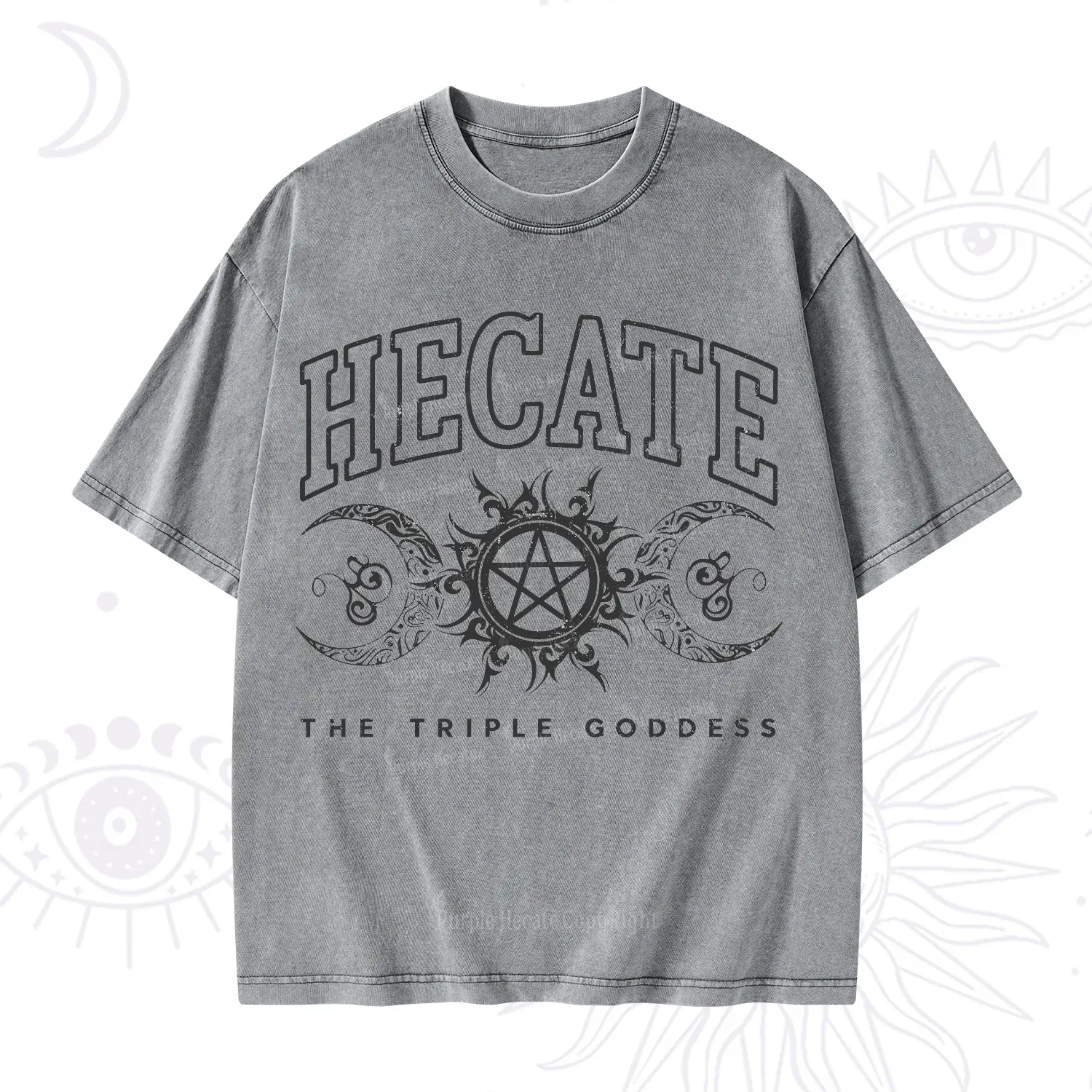 Purplehecate The Triple Goddess Hecate Washed T-Shirt