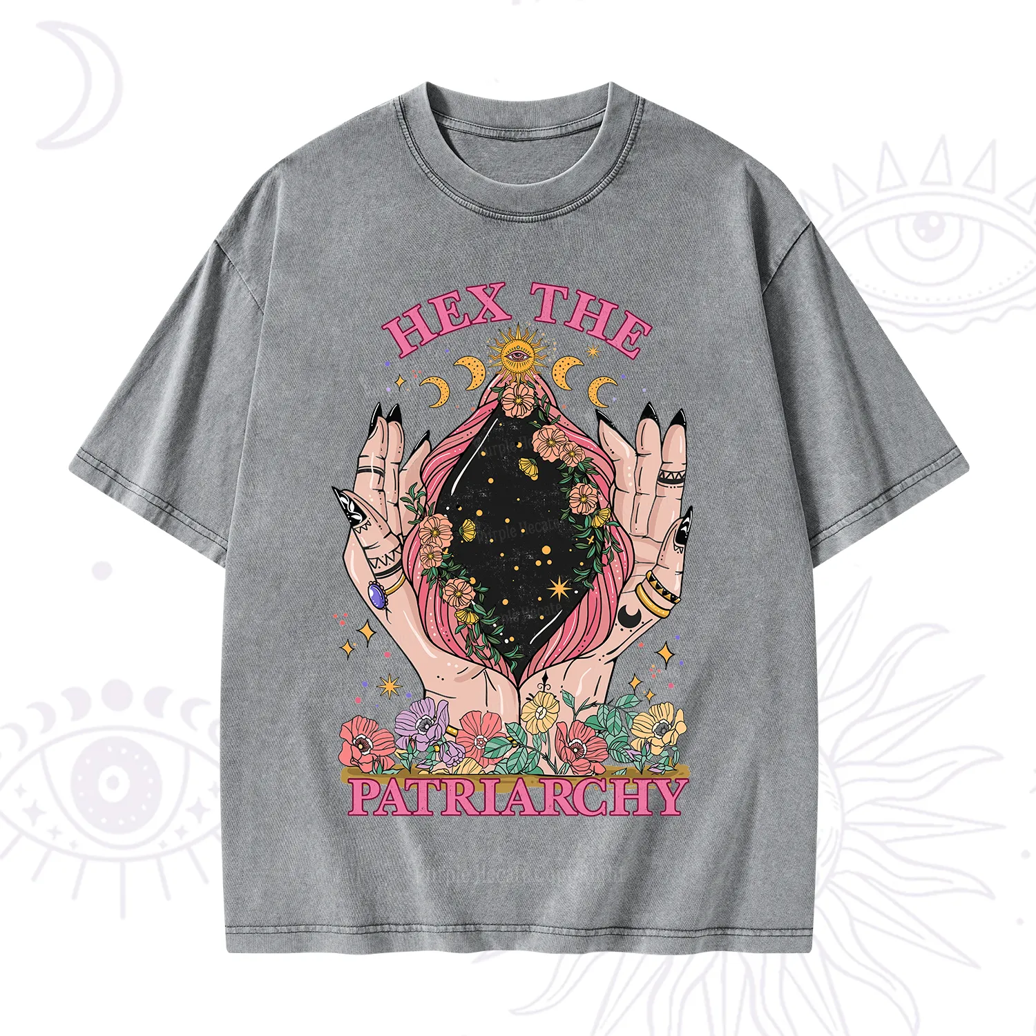Purplehecate Hex The Patriarchy Washed T-Shirt