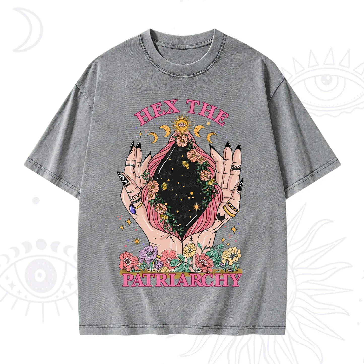 Purplehecate Hex The Patriarchy Washed T-Shirt