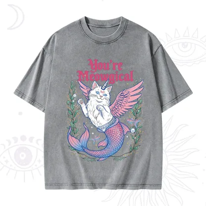 Purplehecate You're Meowgical Washed T-Shirt