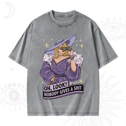 Purplehecate Oh Look Nobody Gives a Shit Washed T-Shirt