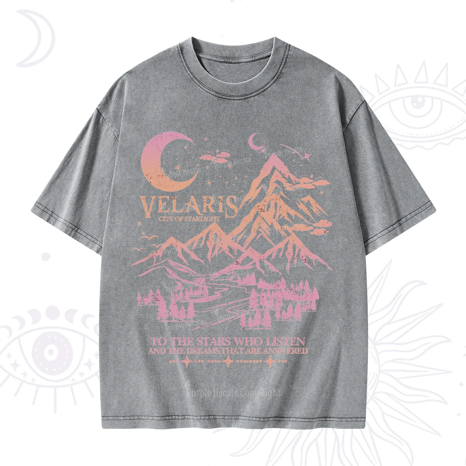 Purplehecate Echoes of the Hidden City Washed T-Shirt