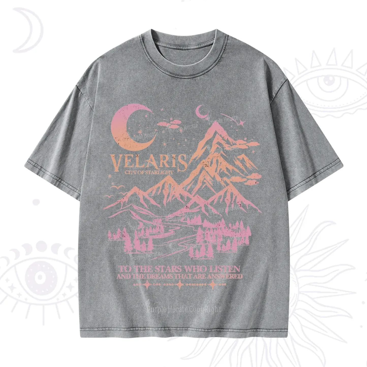 Purplehecate Echoes of the Hidden City Washed T-Shirt
