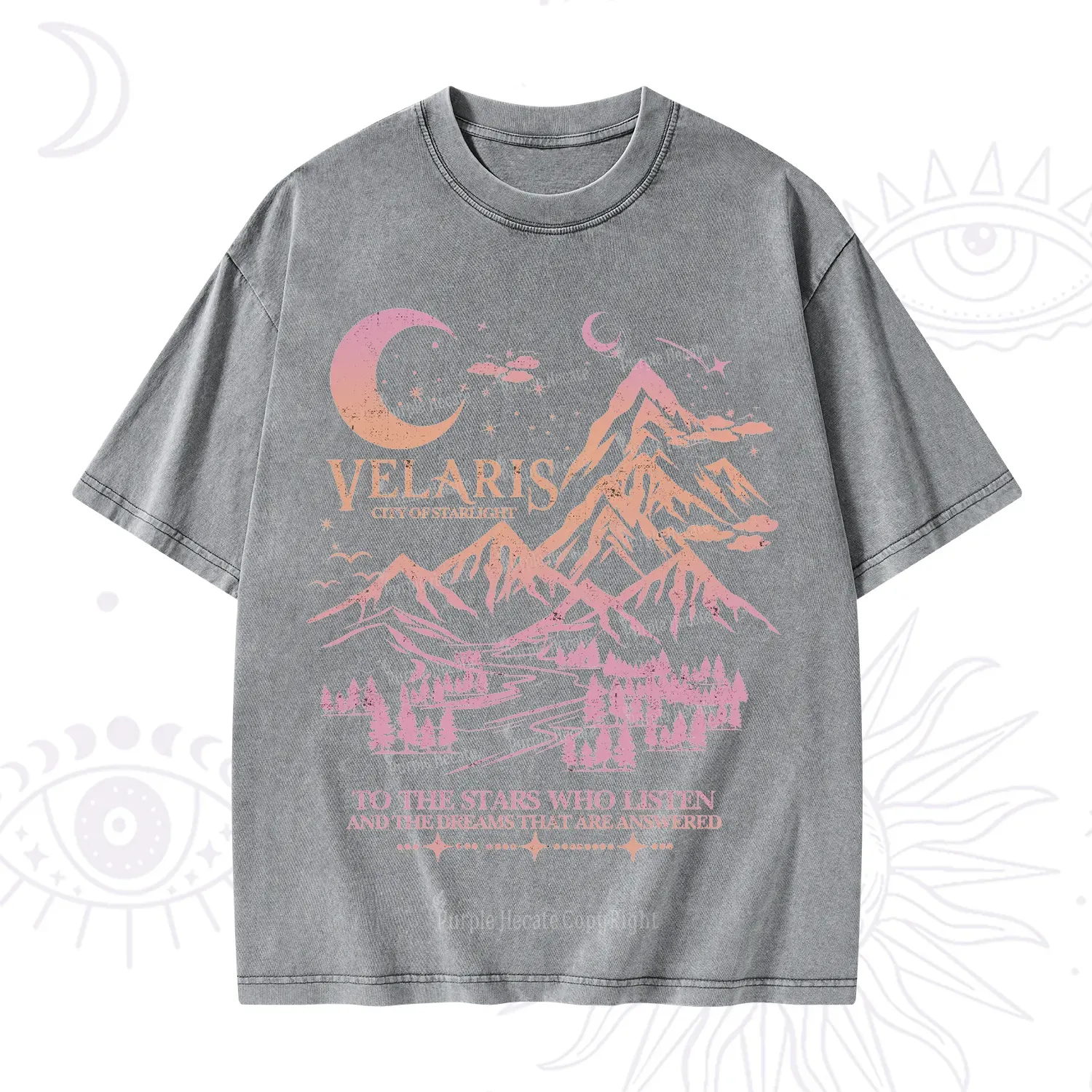 Purplehecate Echoes of the Hidden City Washed T-Shirt