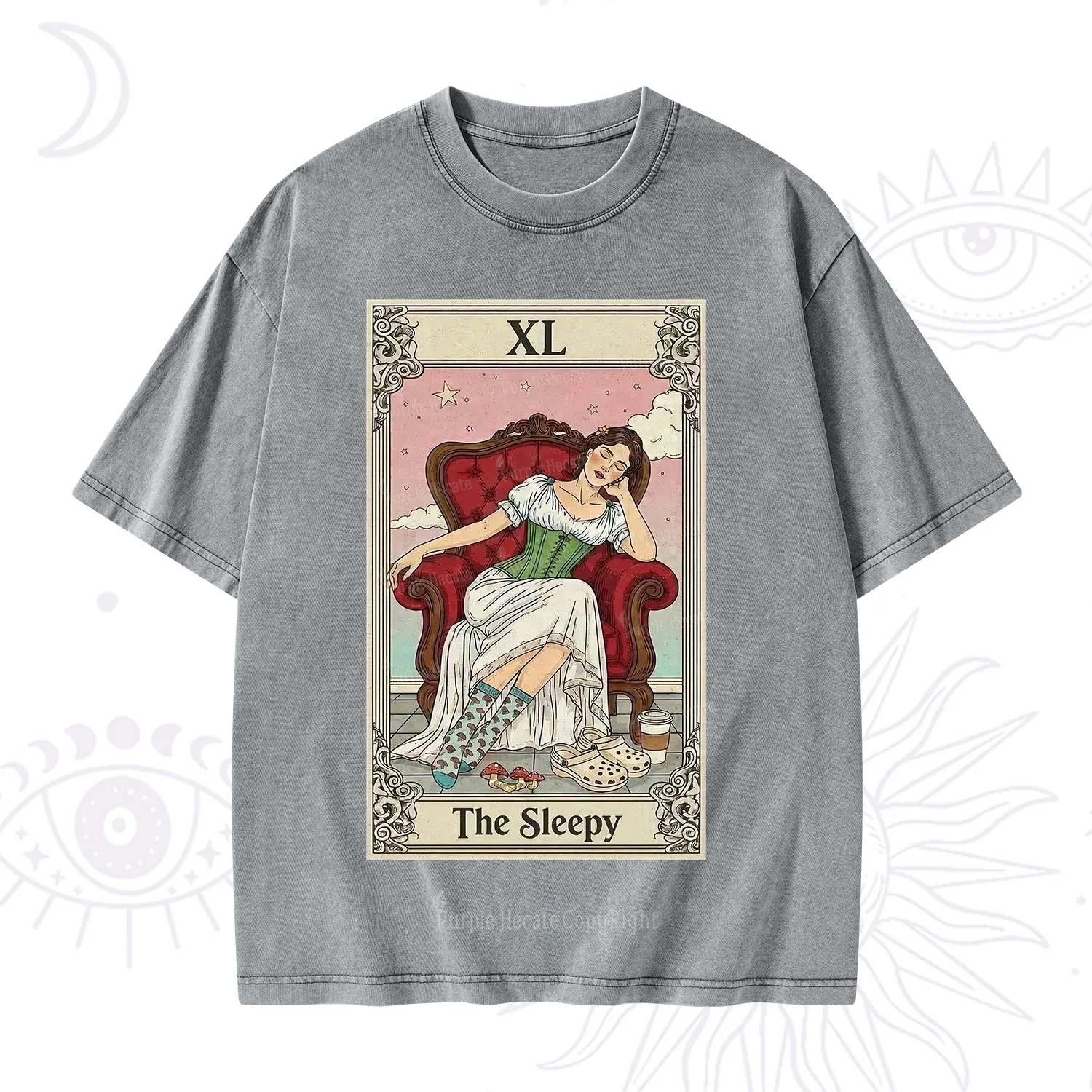 Purplehecate The Sleepy Tarot Washed T-Shirt