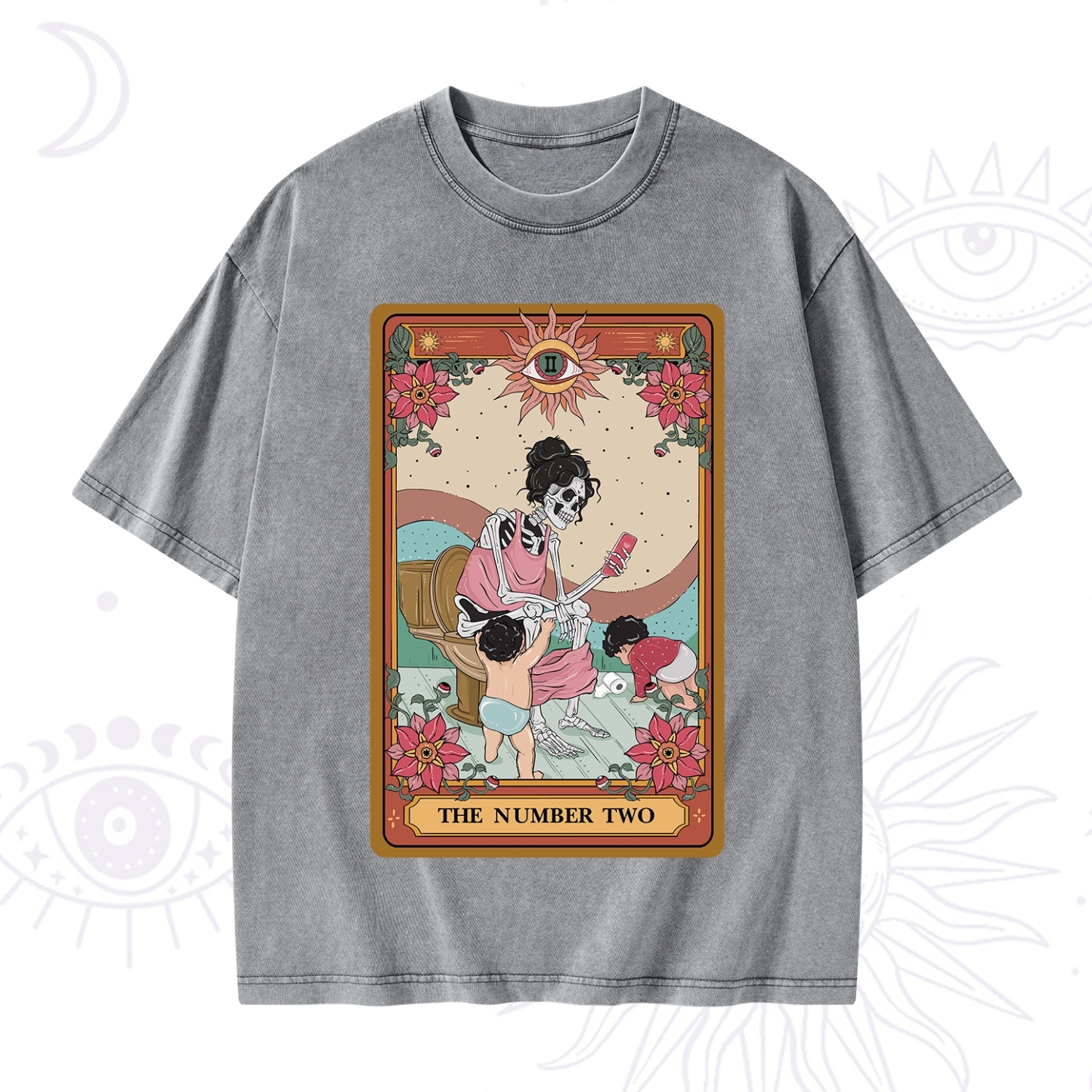 Purplehecate The Number Two Tarot Washed T-Shirt