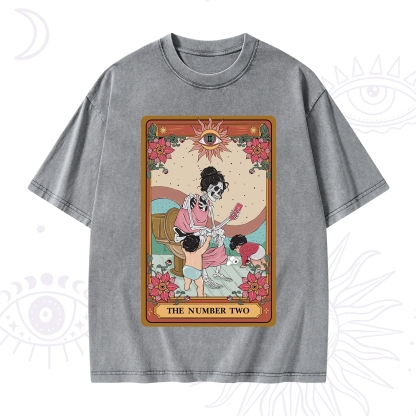 Purplehecate The Number Two Tarot Washed T-Shirt