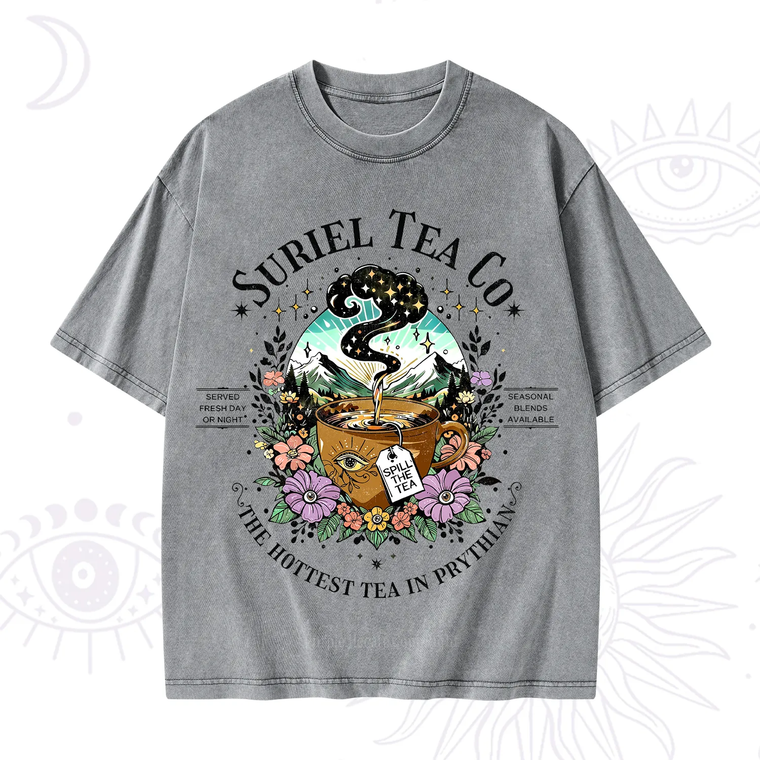 Purplehecate The Forest Tea Oracle Washed T-Shirt