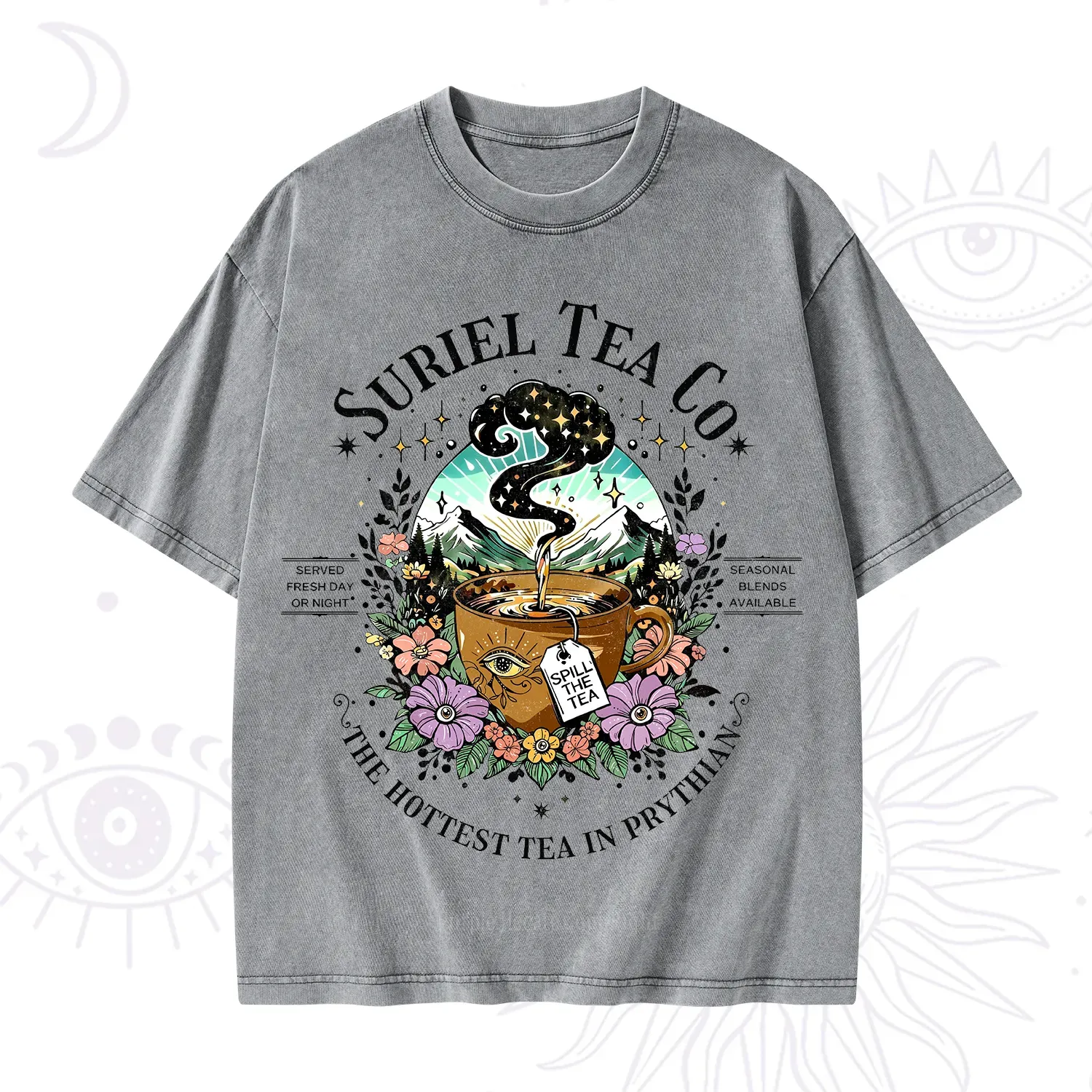 Purplehecate The Forest Tea Oracle Washed T-Shirt