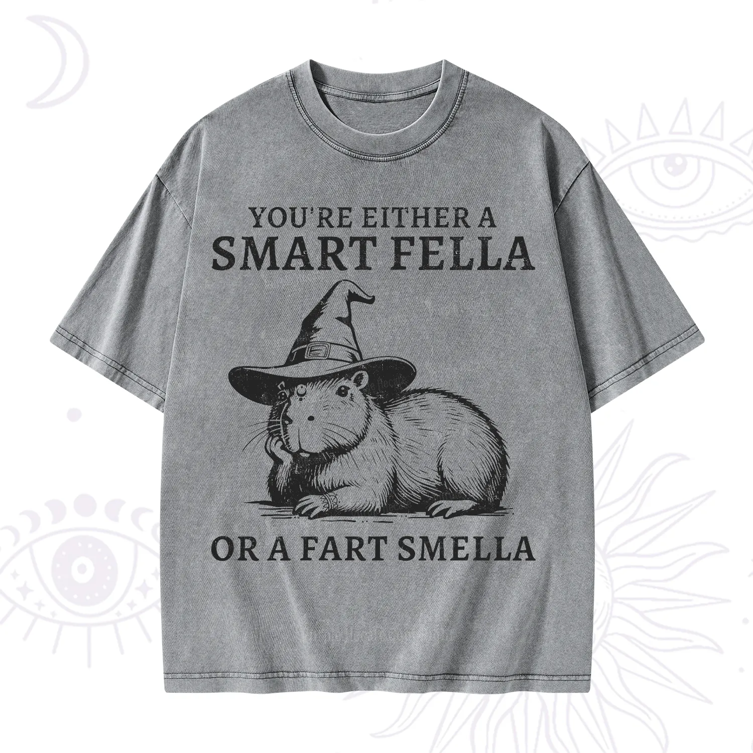 Purplehecate You're Either A Smart Fella or a Smart Fella Washed T-Shirt