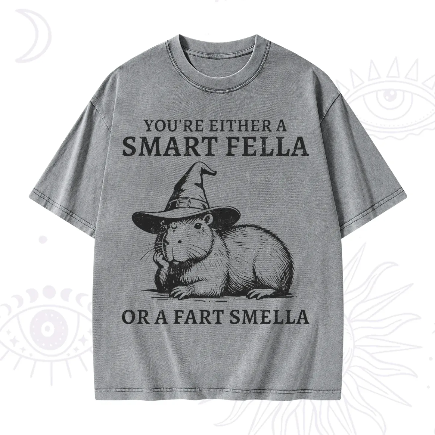 Purplehecate You're Either A Smart Fella or a Smart Fella Washed T-Shirt