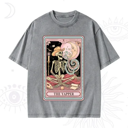 Purplehecate The Skeleton Yapper Tarot Washed T-Shirt