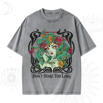 Purplehecate Don't Stare Too Long Washed T-Shirt