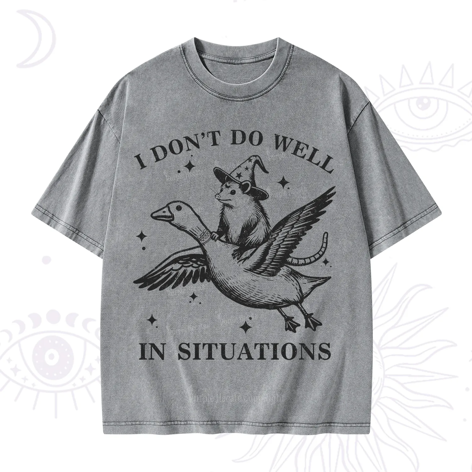 Purplehecate I Don't Do Well In Situations Washed T-Shirt