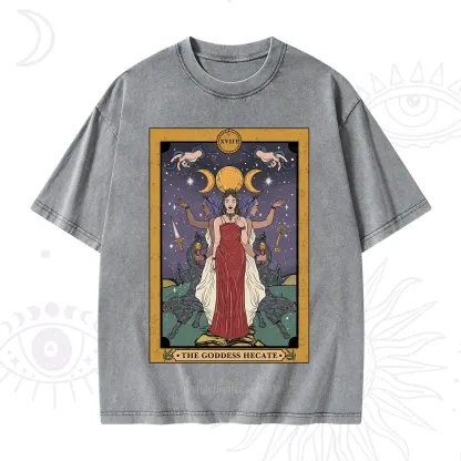 Purplehecate The Goddess Hecate Tarot Washed T-Shirt