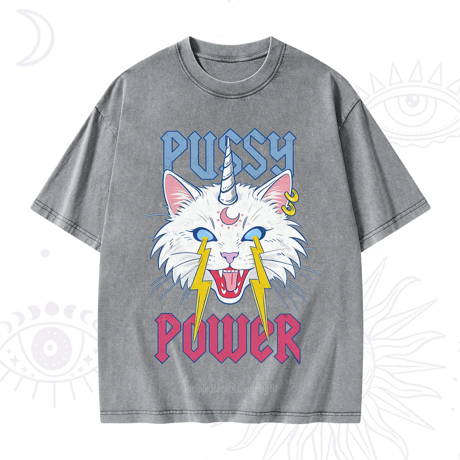 Purplehecate Pussy Power Washed T-Shirt