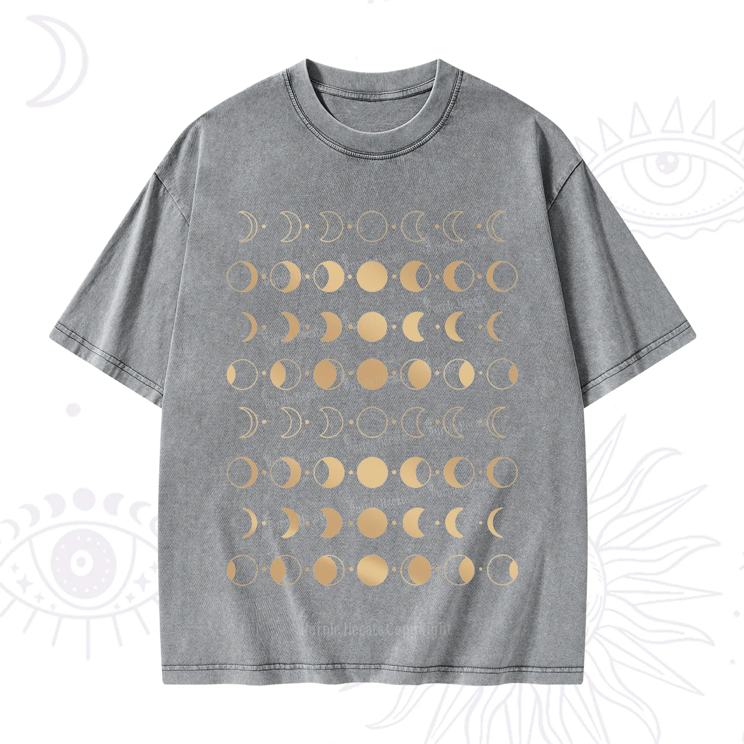 Purplehecate Phases Of Moon Washed T-Shirt