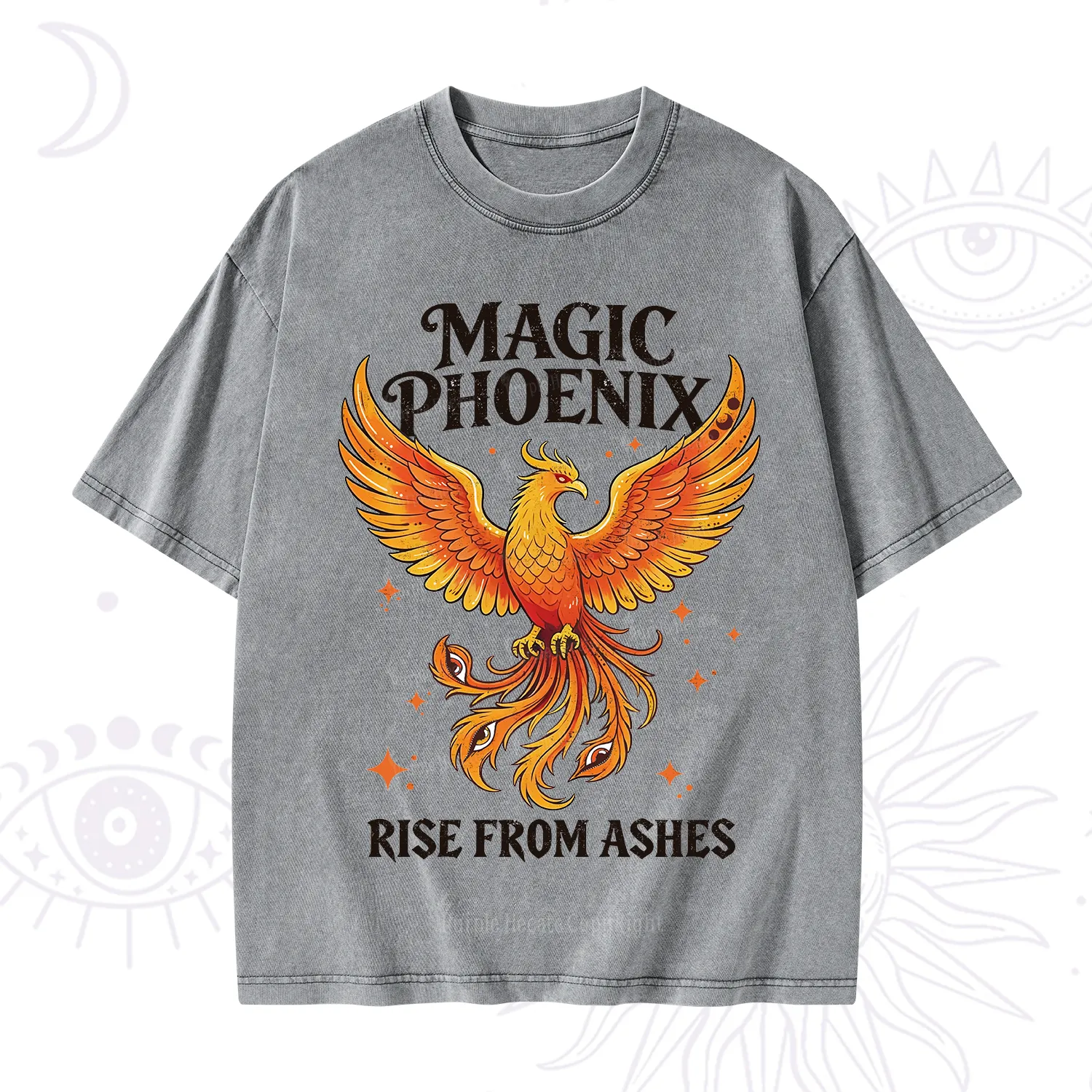 Purplehecate Magic Phoenix Rise From Ashes Washed T-Shirt