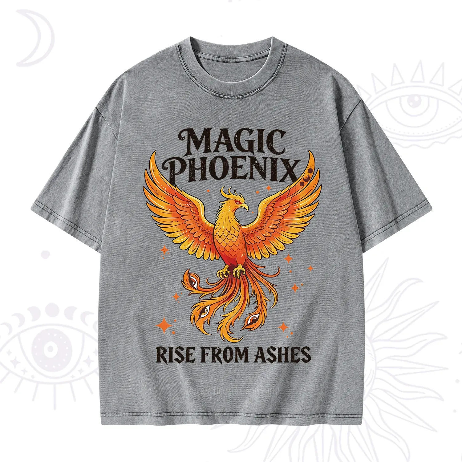 Purplehecate Magic Phoenix Rise From Ashes Washed T-Shirt