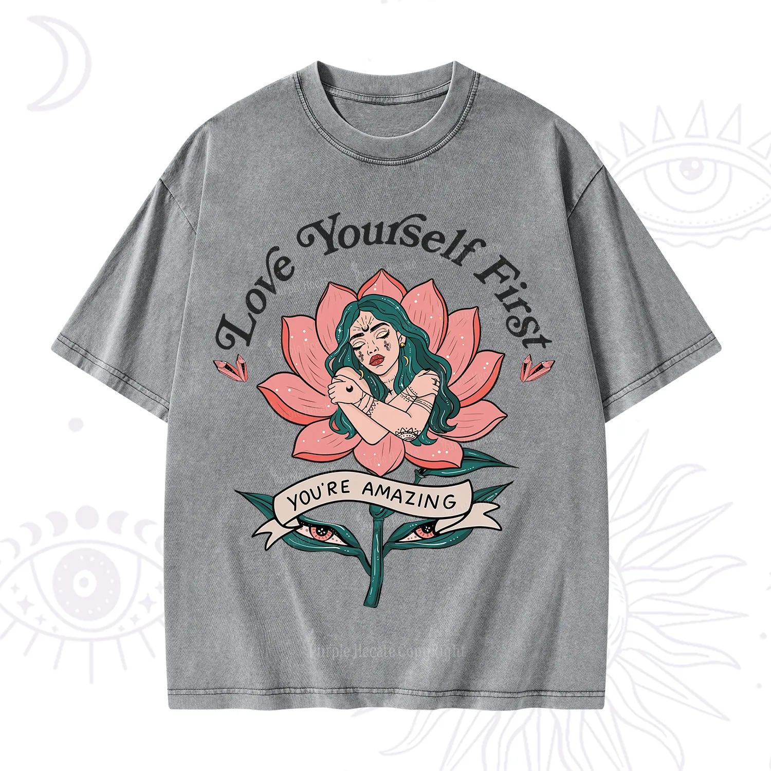 Purplehecate Love Yourself First Washed T-Shirt