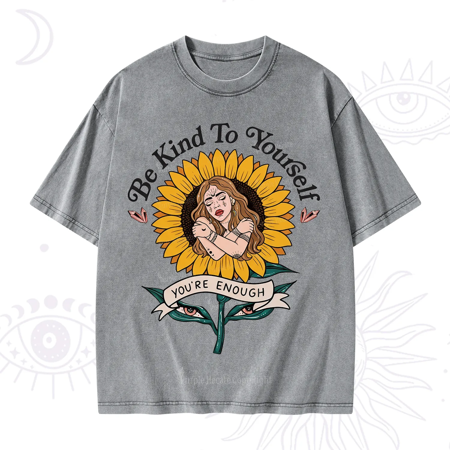 Purplehecate Be Kind To Yourself Washed T-Shirt