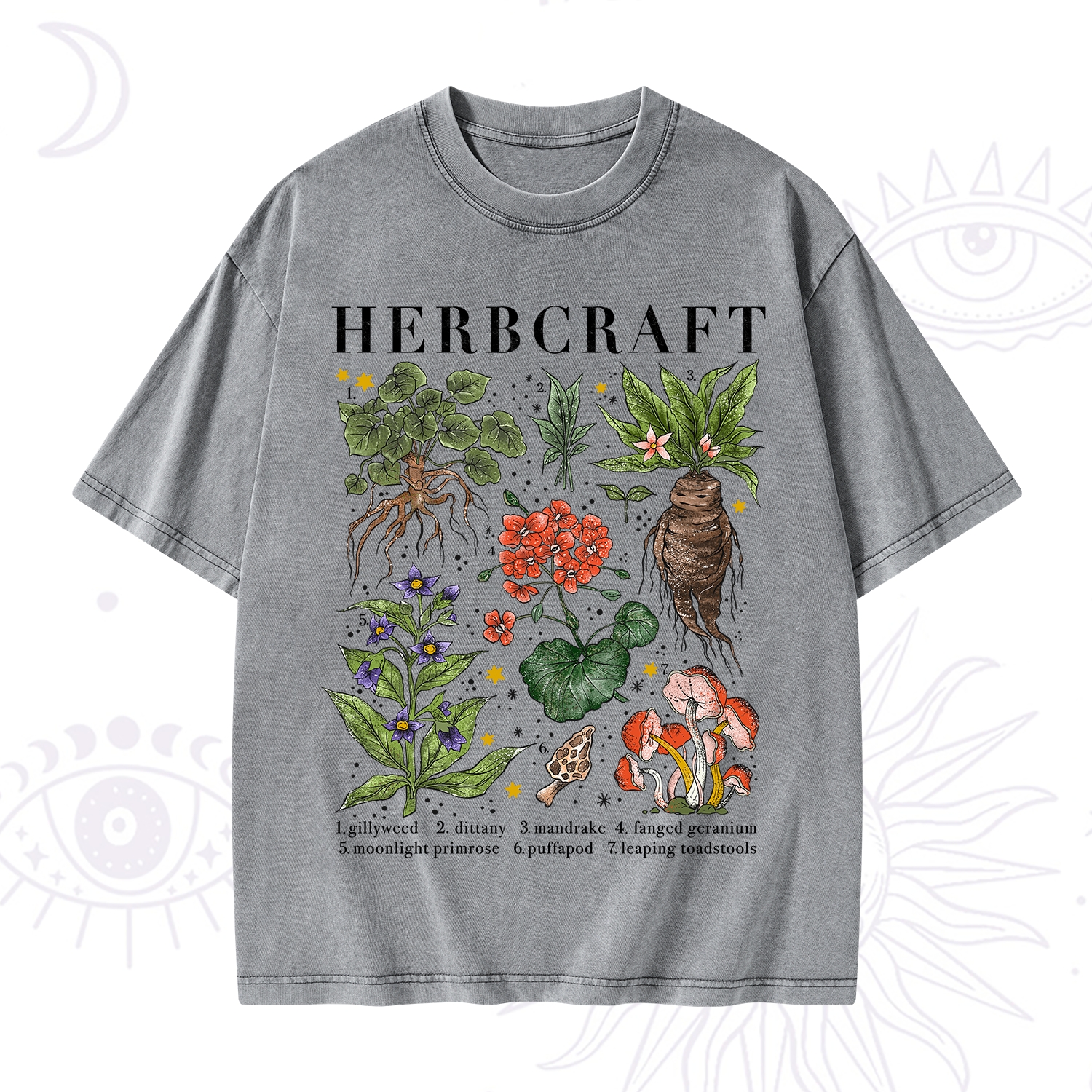 Purplehecate Magical Herbcraft Washed T-Shirt