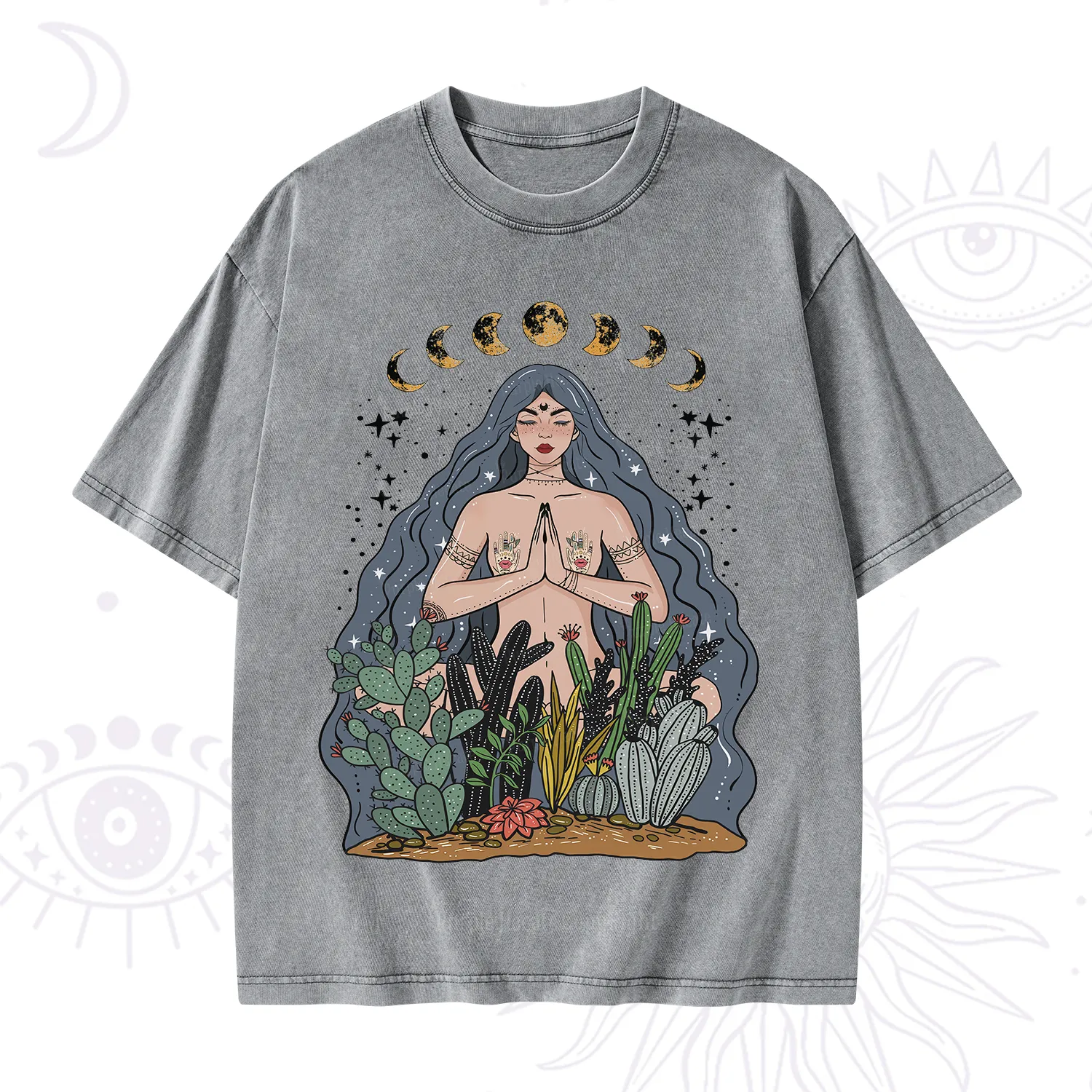 Purplehecate Goddess of Growth Washed T-Shirt