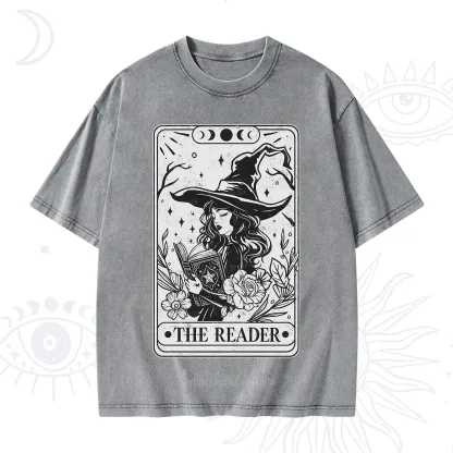 Purplehecate The Witch Reader Tarot Washed T-Shirt