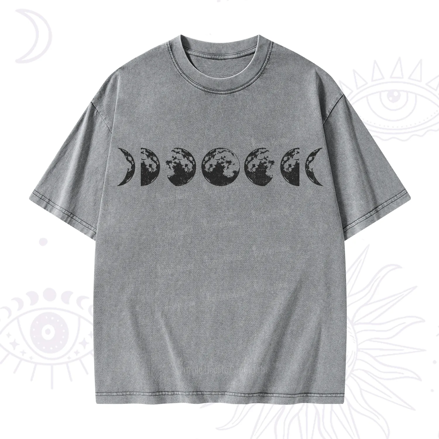 Purplehecate Moon Phases Washed T-Shirt