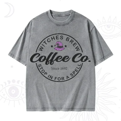 Purplehecate Witches Brew Coffee Co Washed T-Shirt