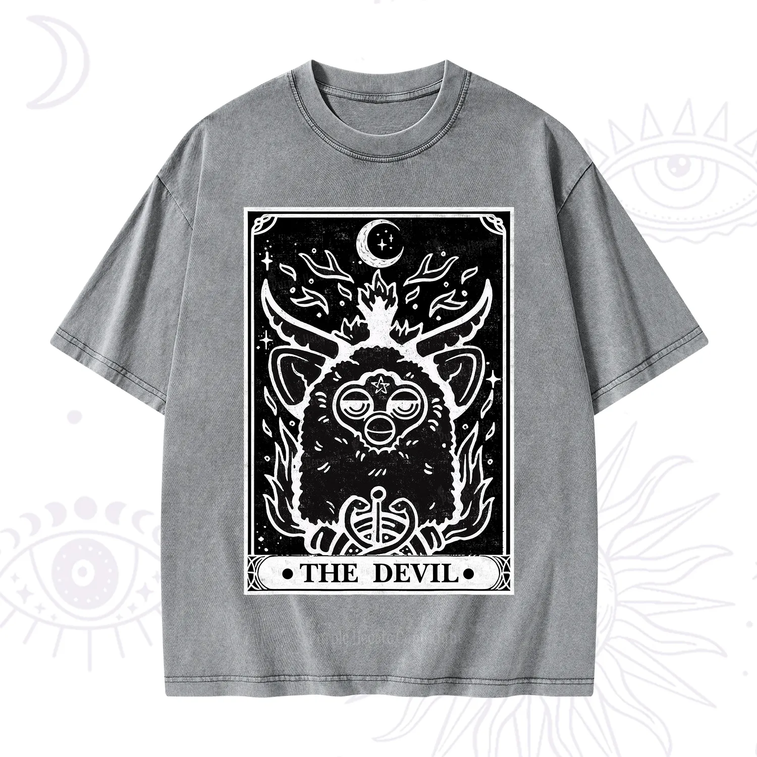 Purplehecate The Devil Tarot Washed T-Shirt