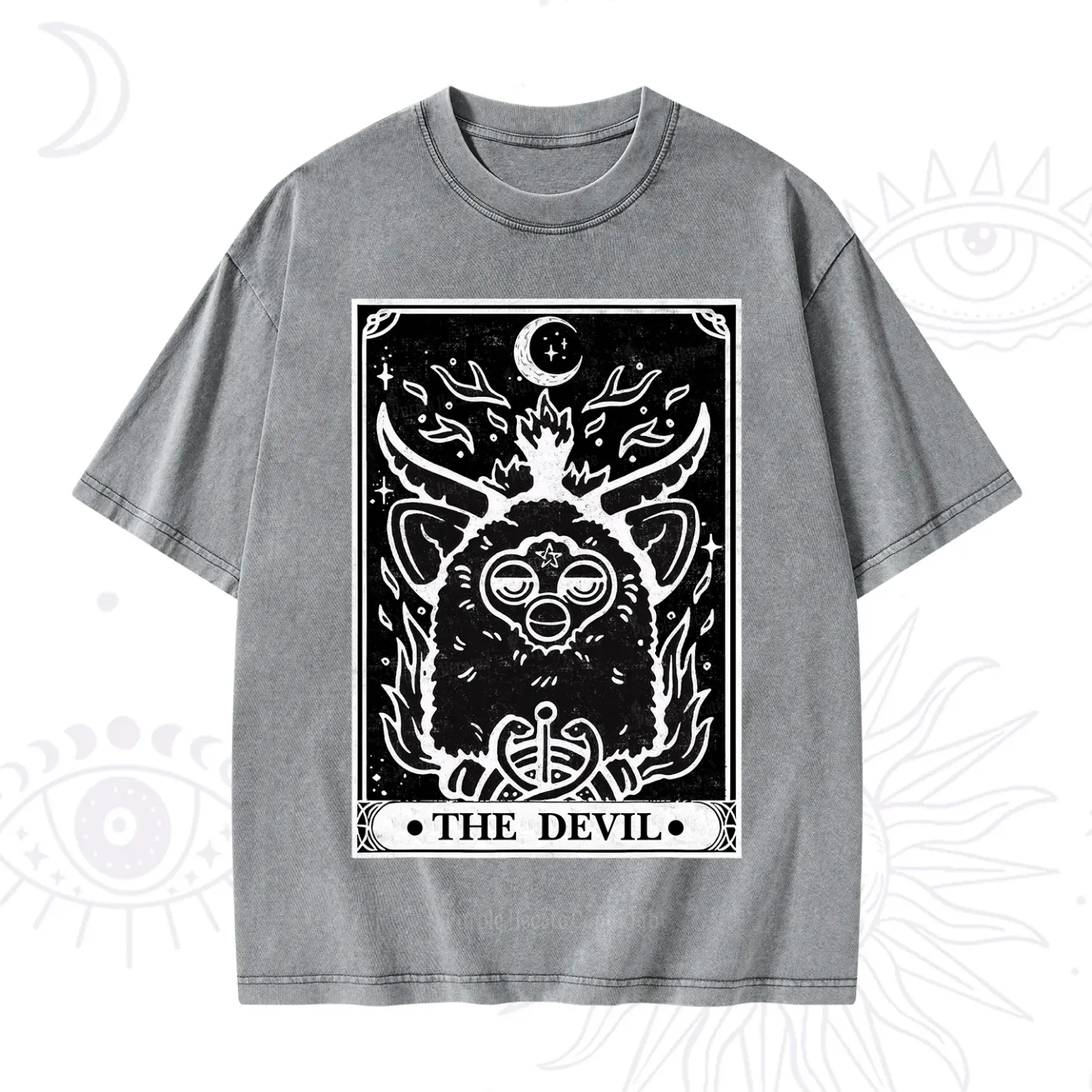 Purplehecate The Devil Tarot Washed T-Shirt
