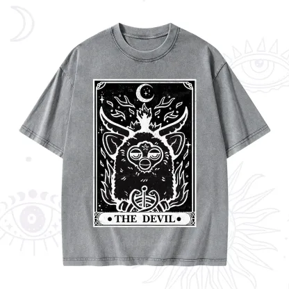 Purplehecate The Devil Tarot Washed T-Shirt