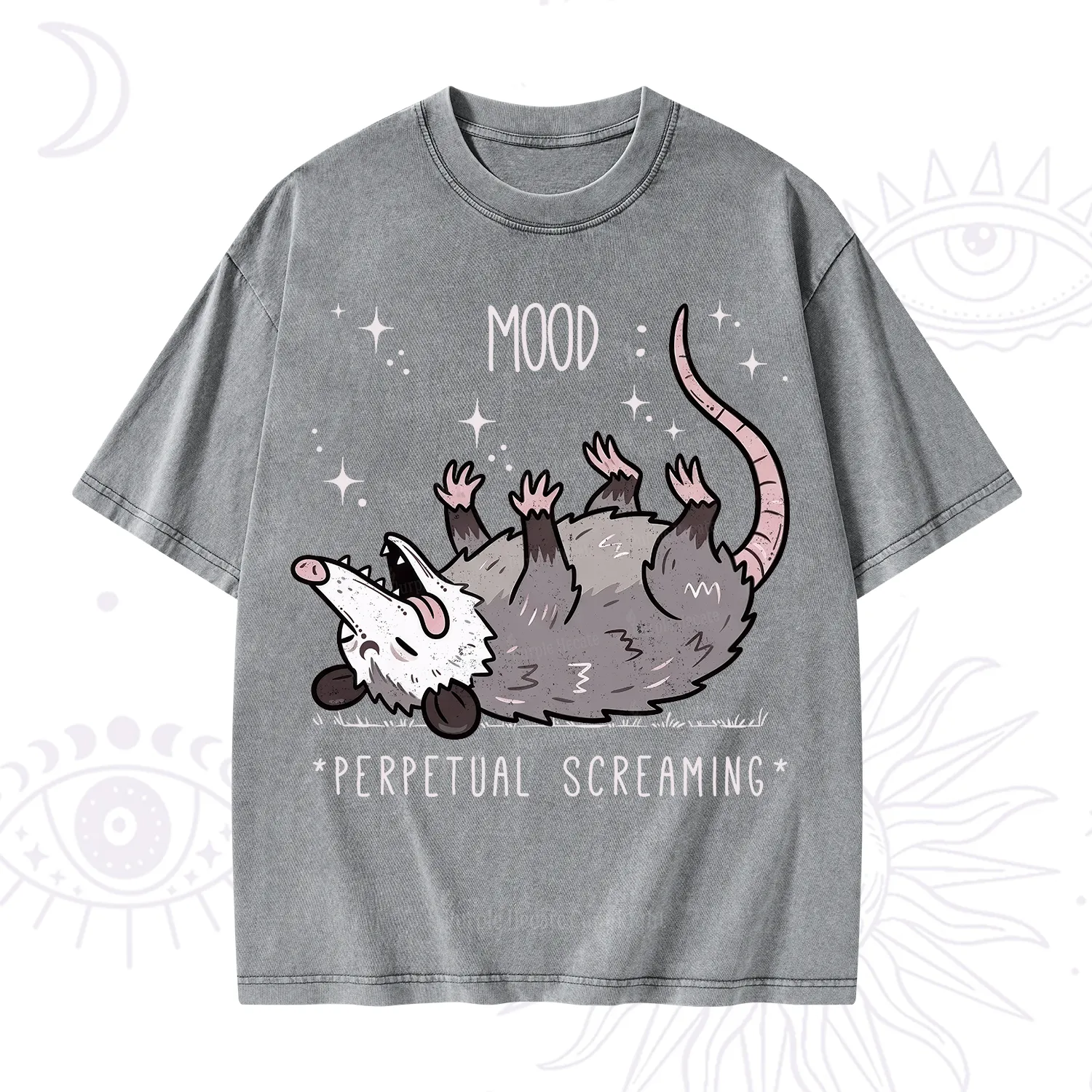 Purplehecate Mood Perpetual Screaming Opossum Washed T-Shirt