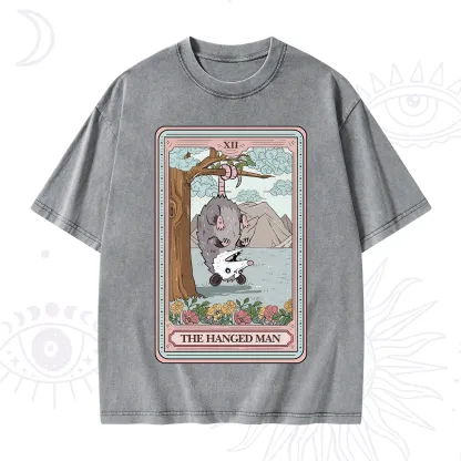Purplehecate The Hanged Man Tarot Opossum Washed T-Shirt