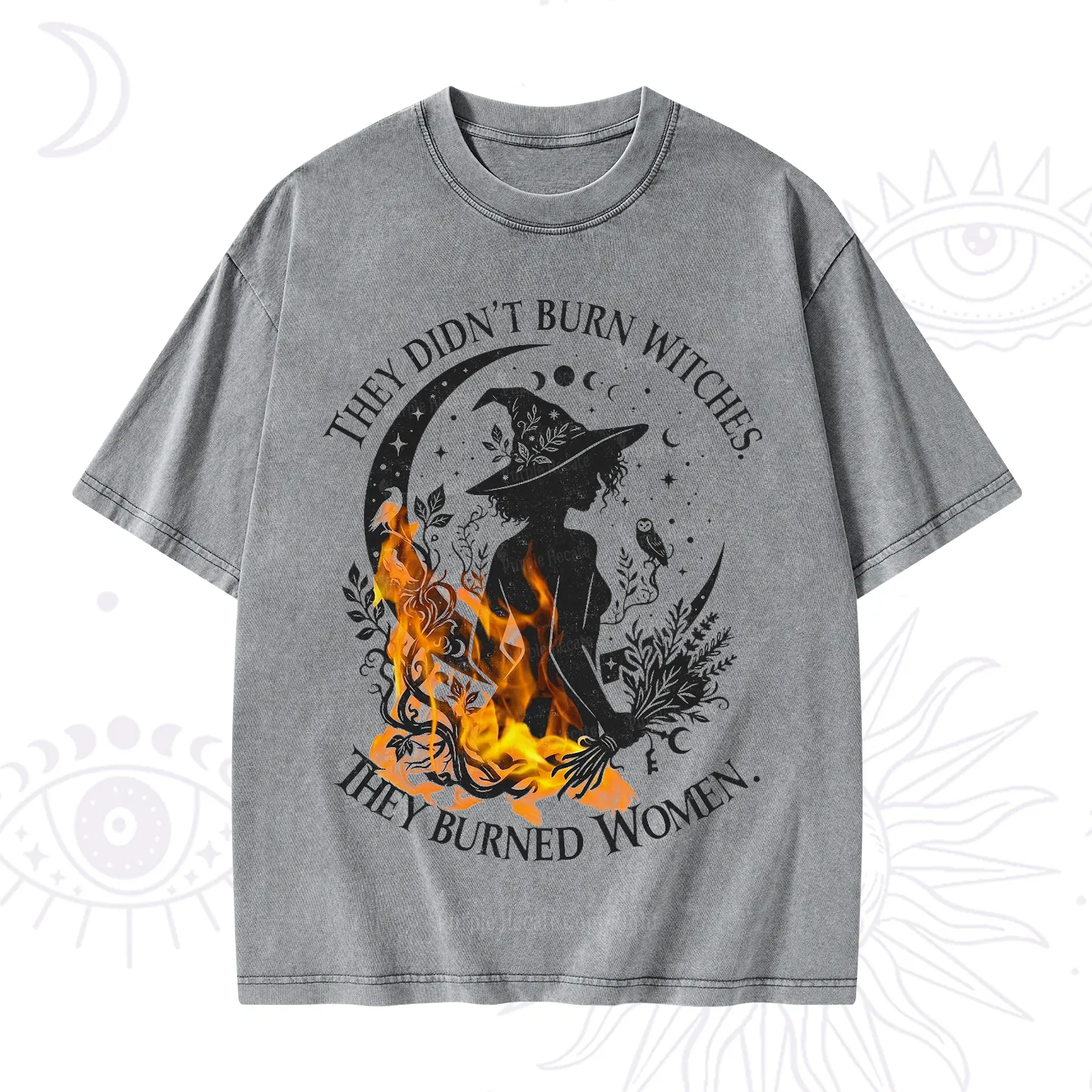 Purplehecate They Didn't Burn Witches Washed T-Shirt