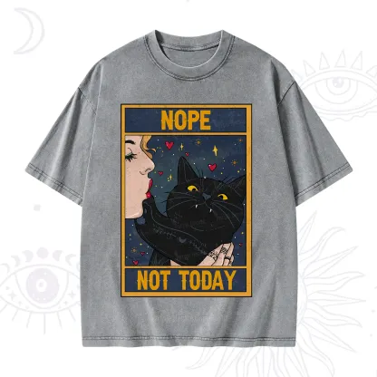 Purplehecate The Nope Not Today Tarot Washed T-Shirt