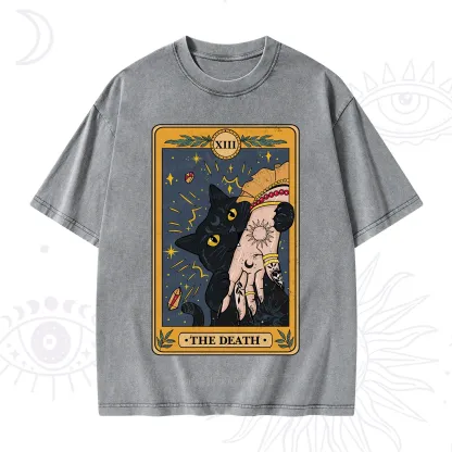 Purplehecate The Death Tarot Card Washed T-Shirt