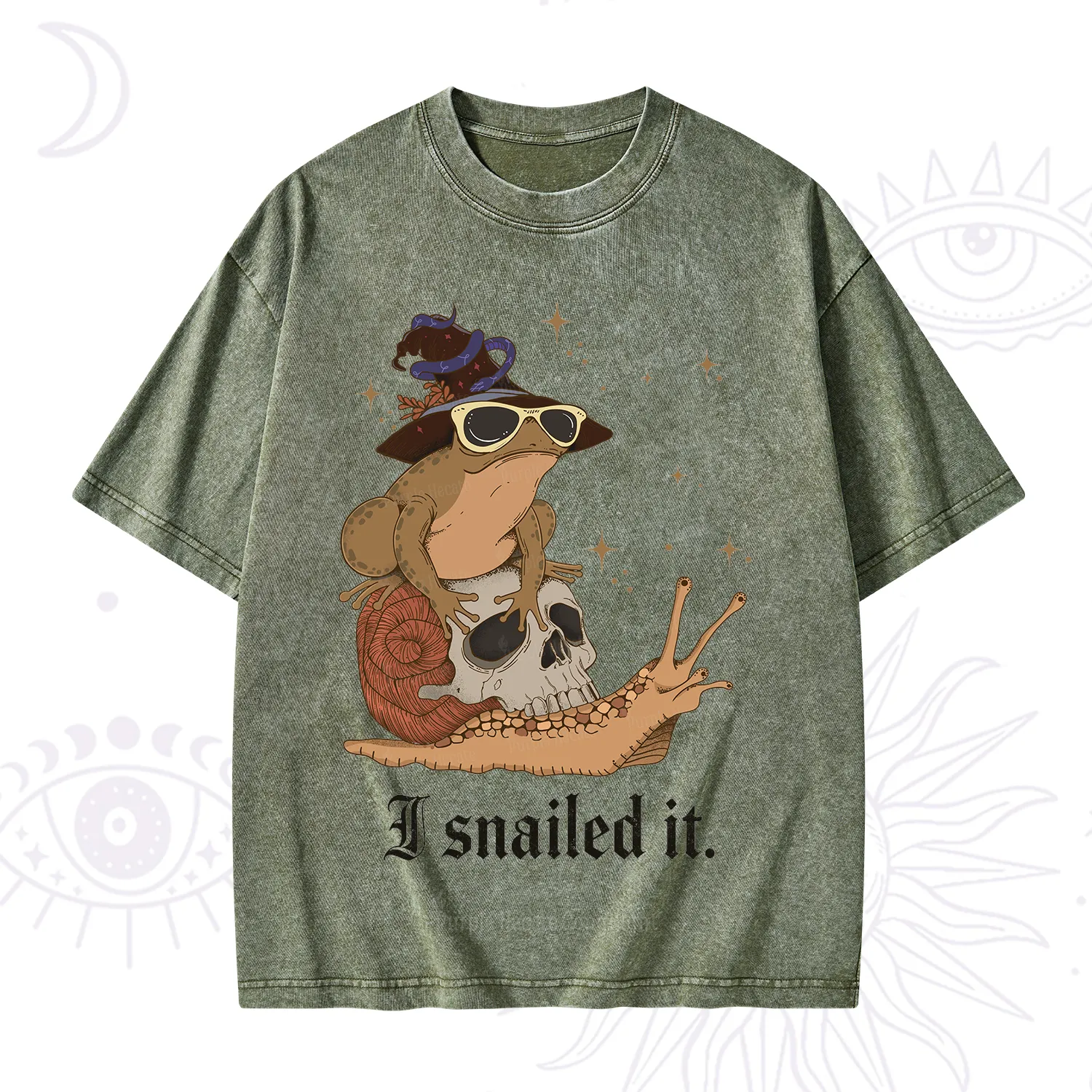 Purplehecate I Snailed It Washed T-Shirt