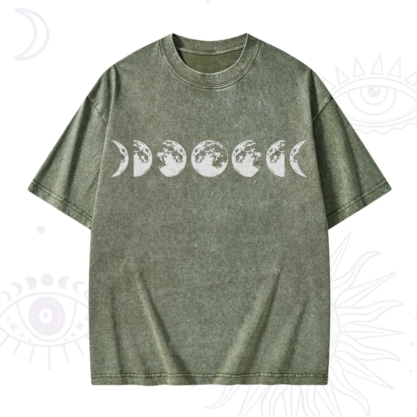 Purplehecate Moon Phases Washed T-Shirt