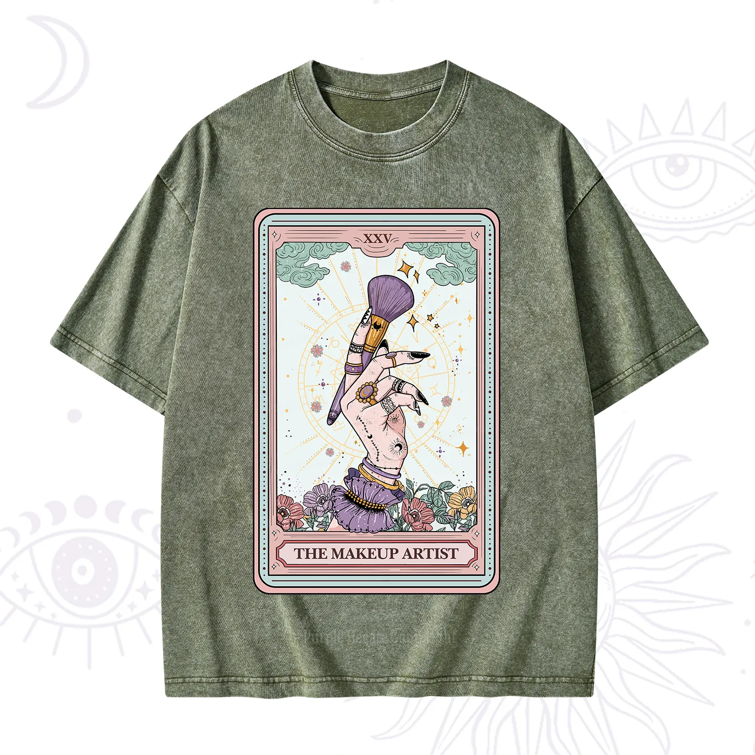 Purplehecate The Makeup Artist Tarot Washed T-Shirt