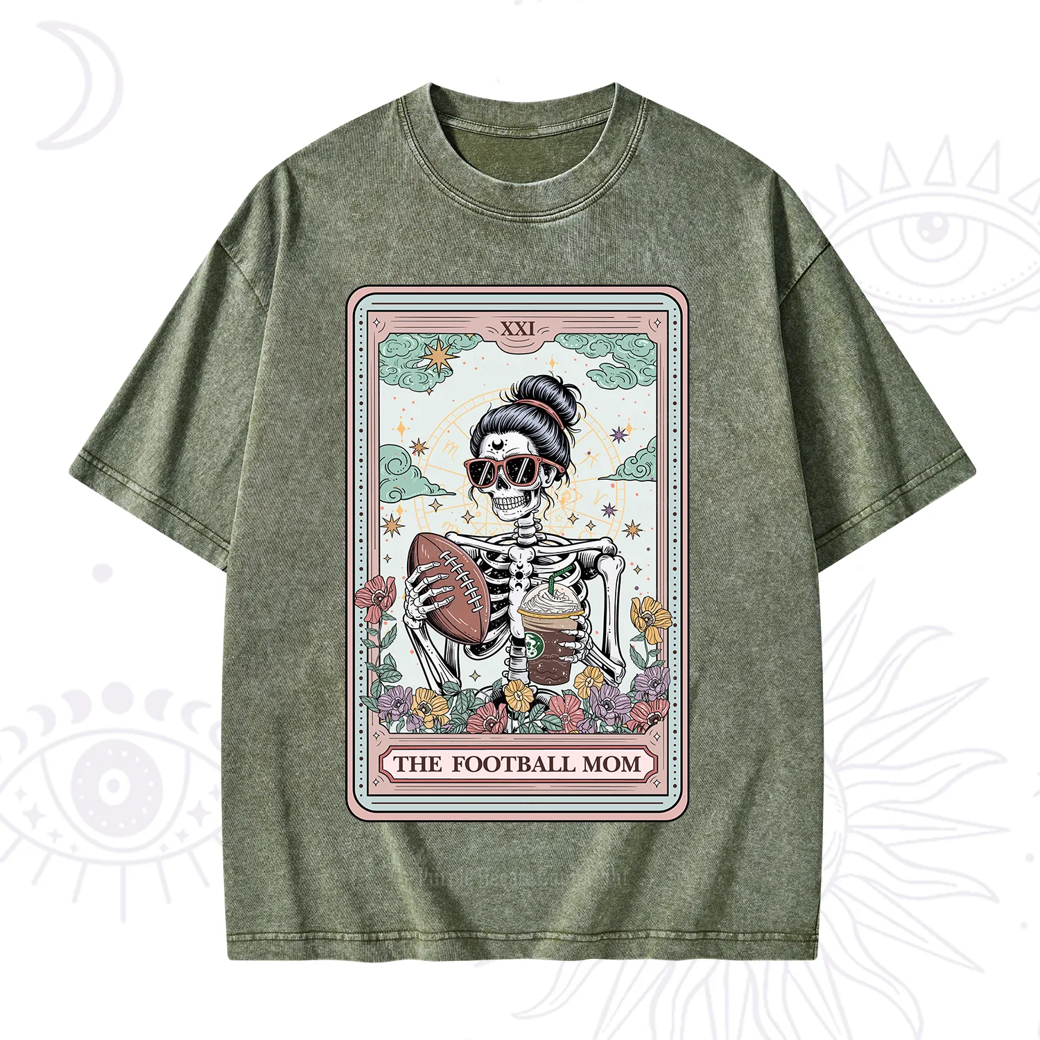 Purplehecate The Football Mom Tarot Washed T-Shirt