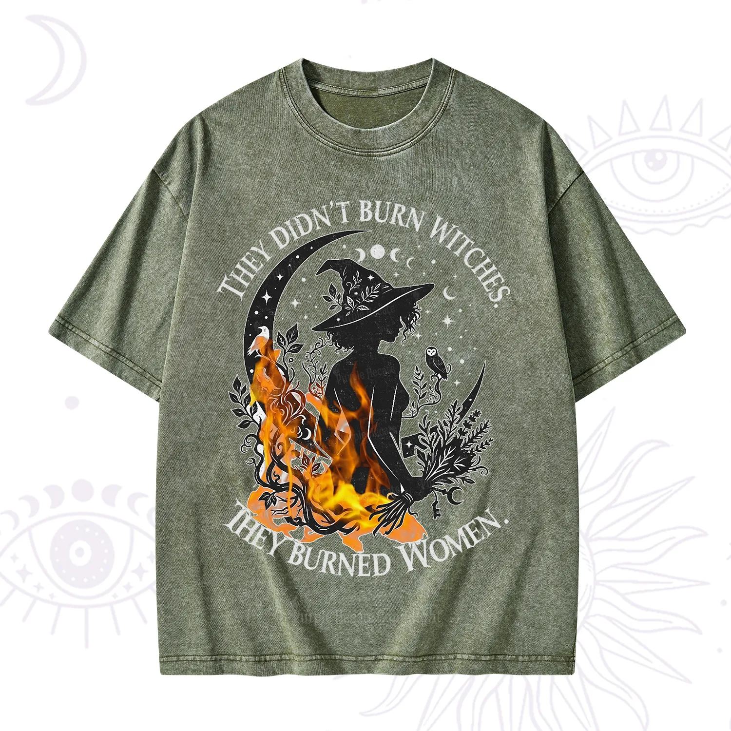 Purplehecate They Didn't Burn Witches Washed T-Shirt