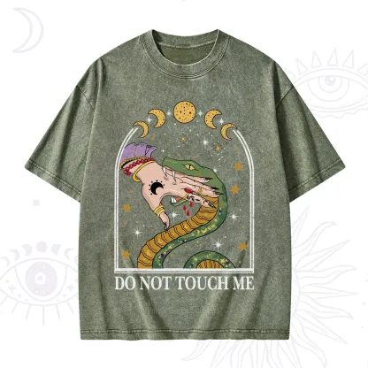 Purplehecate Do Not Touch Me Washed T-Shirt