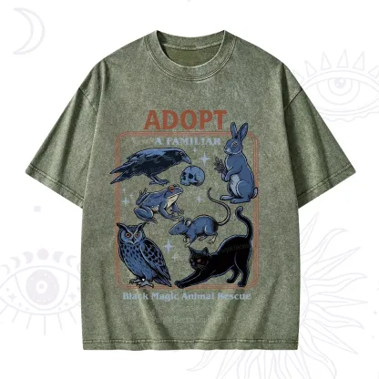 Purplehecate Adopt a Familiar Washed T-Shirt