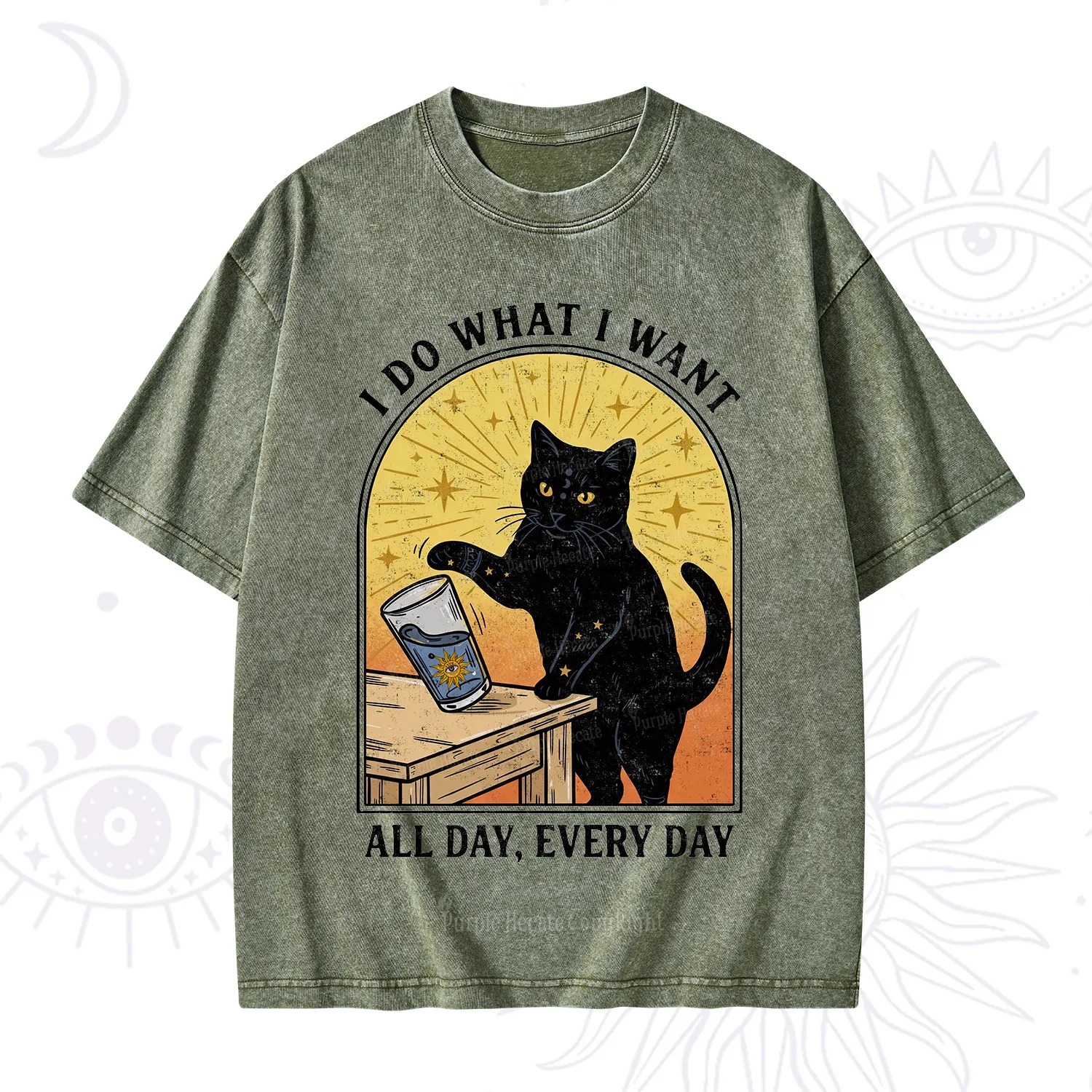 Purplehecate I Do What I What Washed T-Shirt