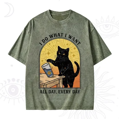 Purplehecate I Do What I What Washed T-Shirt